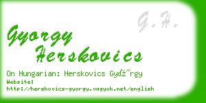 gyorgy herskovics business card